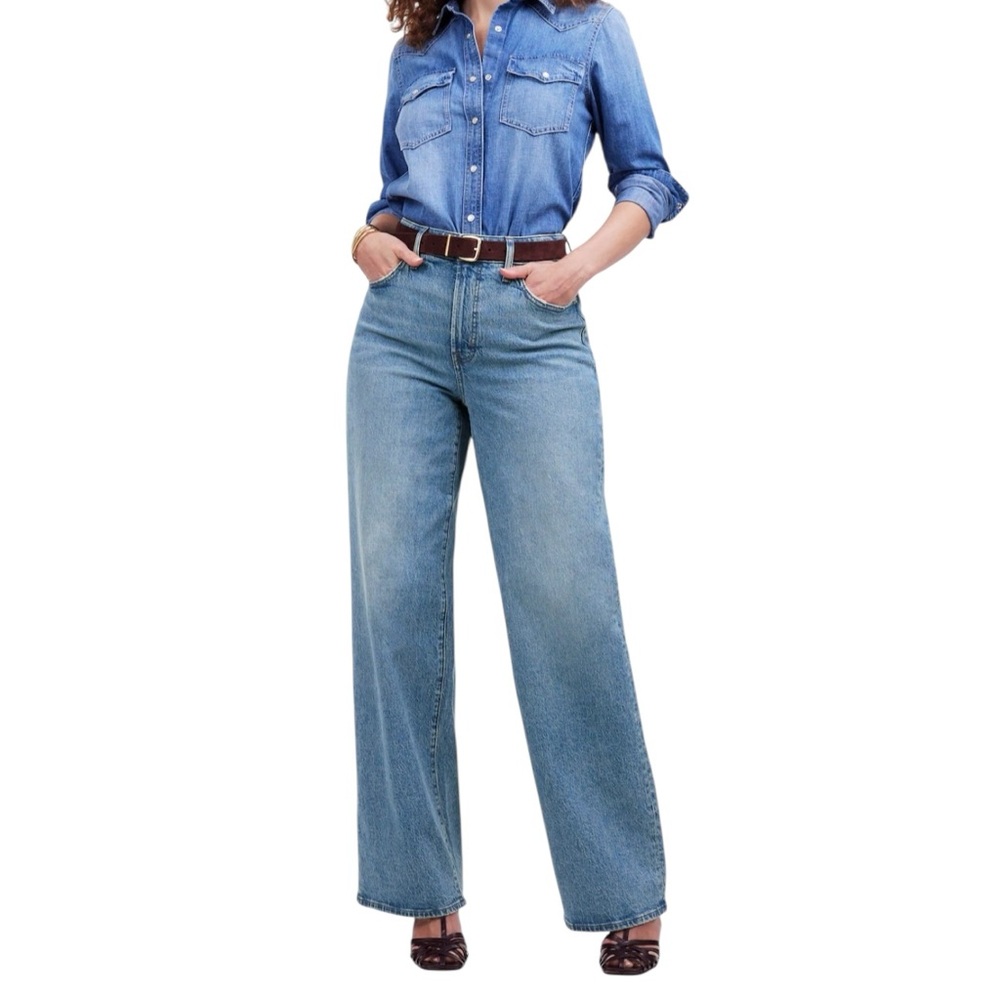 Madewell The Curvy Perfect Vintage Wide-Leg Jean in Enmore Wash - Picture 2 of 11
